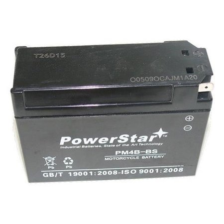 BATTERYJACK BatteryJack PM4B-BS-02 AGM Sealed Battery 12 V YT4B - BS for 2001 - 2009 Yamaha SR400 Vino 50 YJ50R Classic PM4B-BS-02